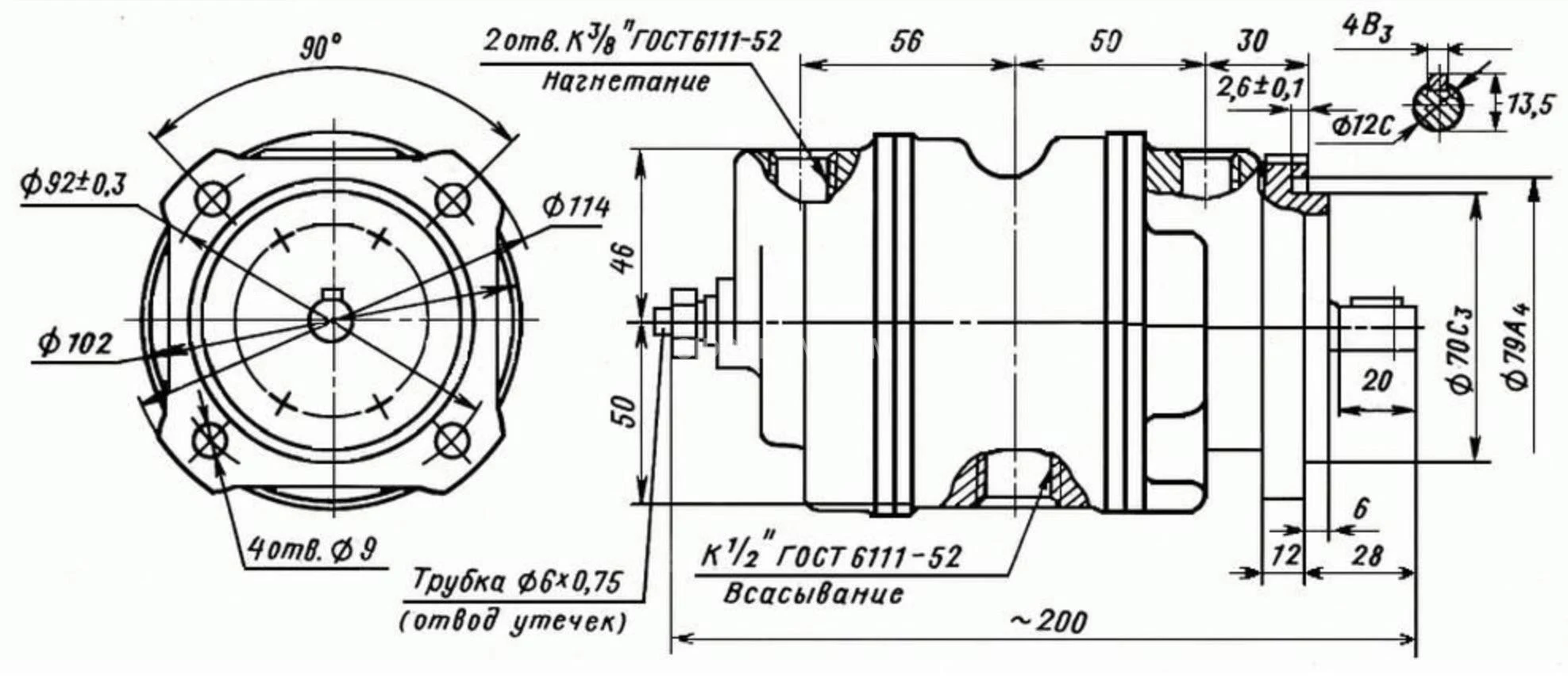 Title 1, пластинчатый насос 3БГ12-41А (3,3/6)