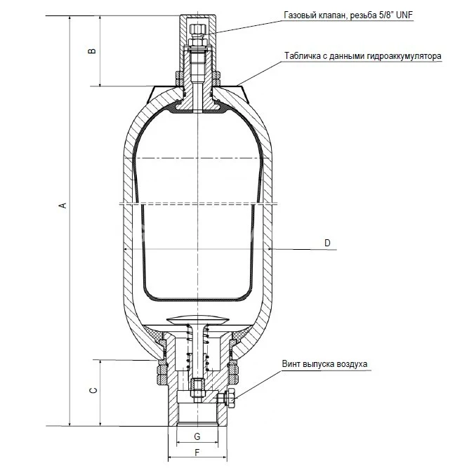 Title 1, Пневмогидроаккумулятор NXQ-A-1/31,5-L-Y