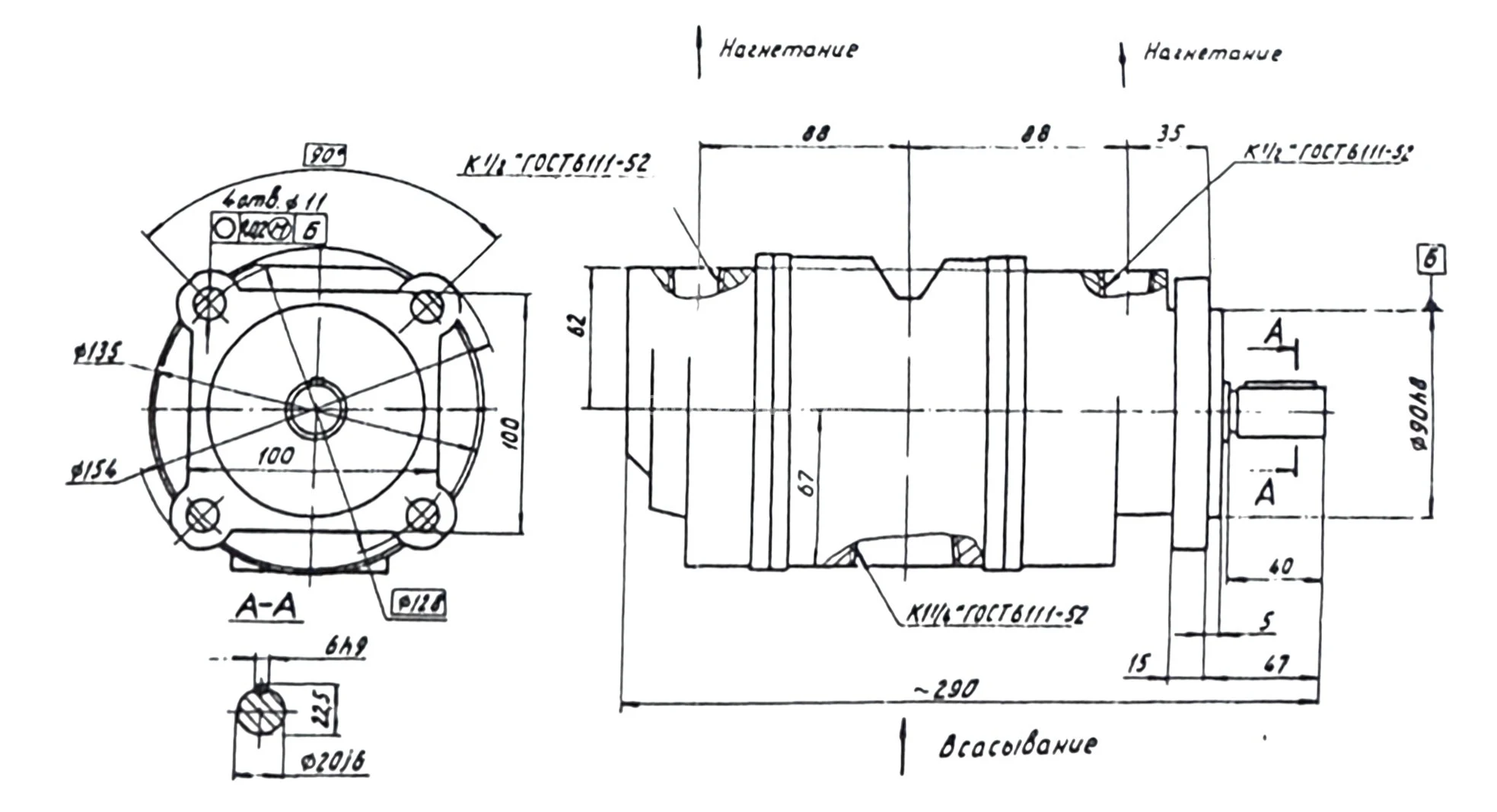 Title 1, пластинчатый насос 18БГ 12-23АМ (19/25)