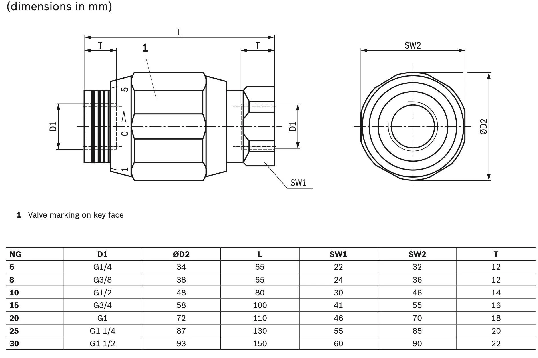 Title 1, Гидродроссель с обратным клапаном R.DR-RV 10/3