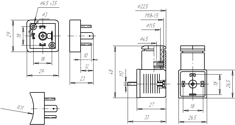 Title 1, Электромагнит ПЭ-35 (к гидрораспределителю Ду 6...