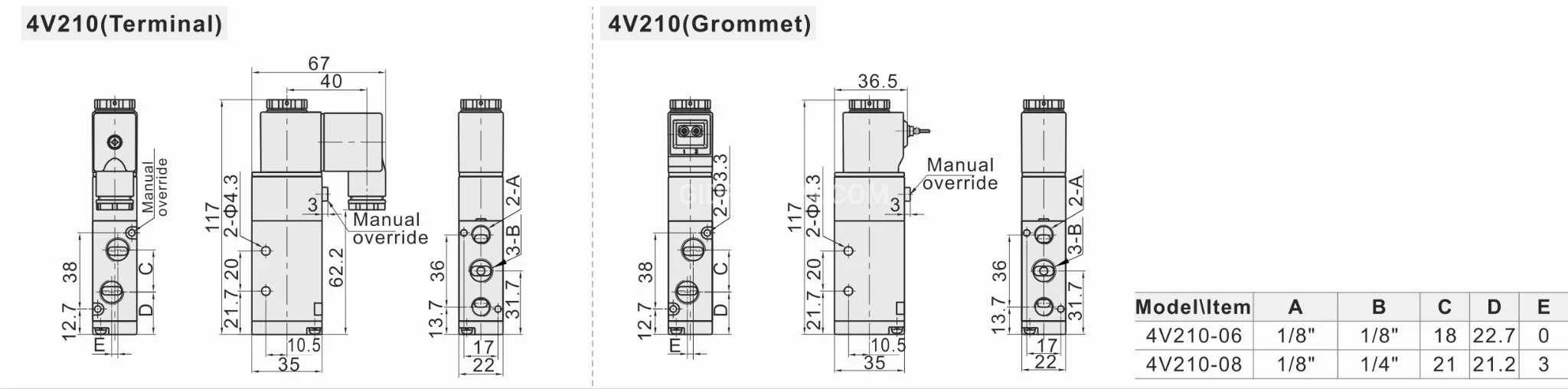 Title 2, Пневмораспределитель 4V210-08