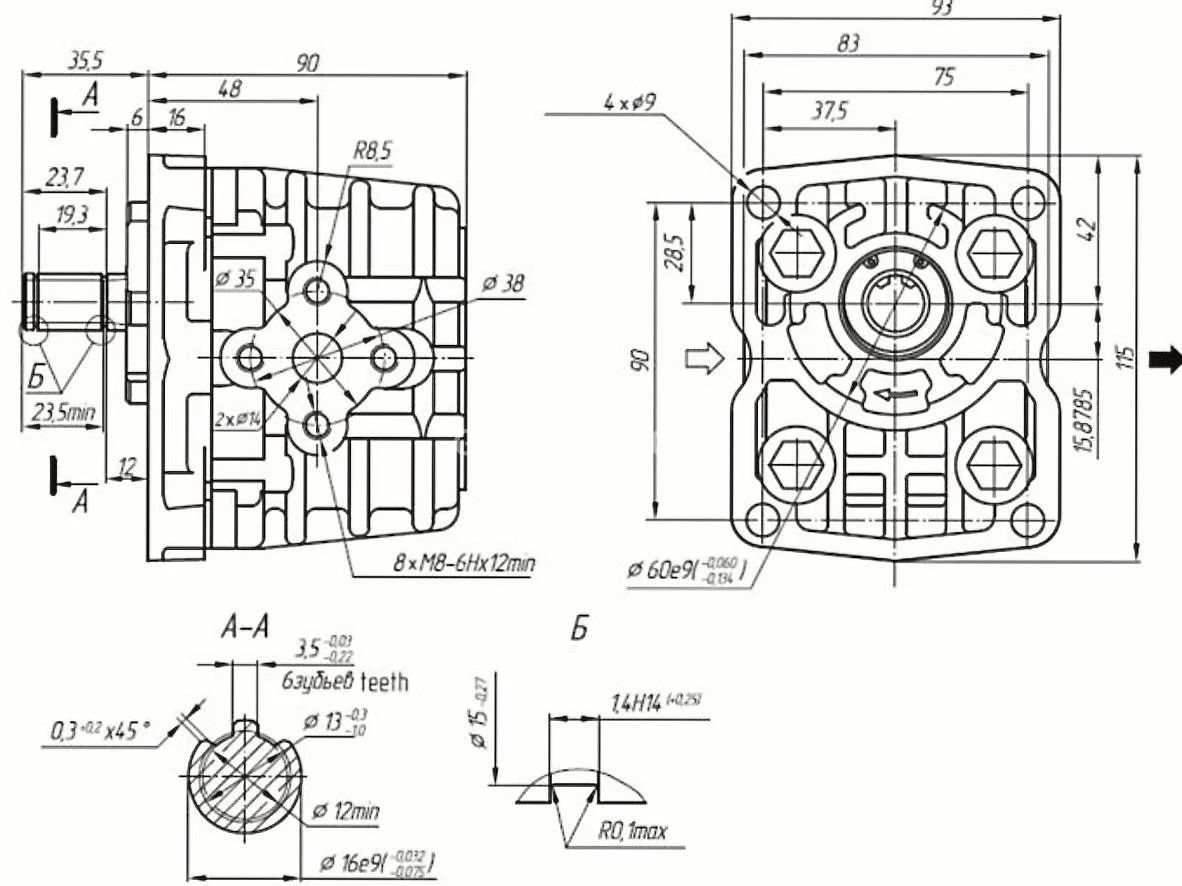 Title 1, насос шестеренный НШ 10В-3Л