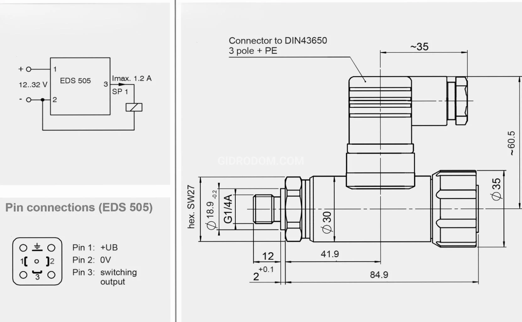 Title 1, Датчик давления EDS 505-250-4-0-000