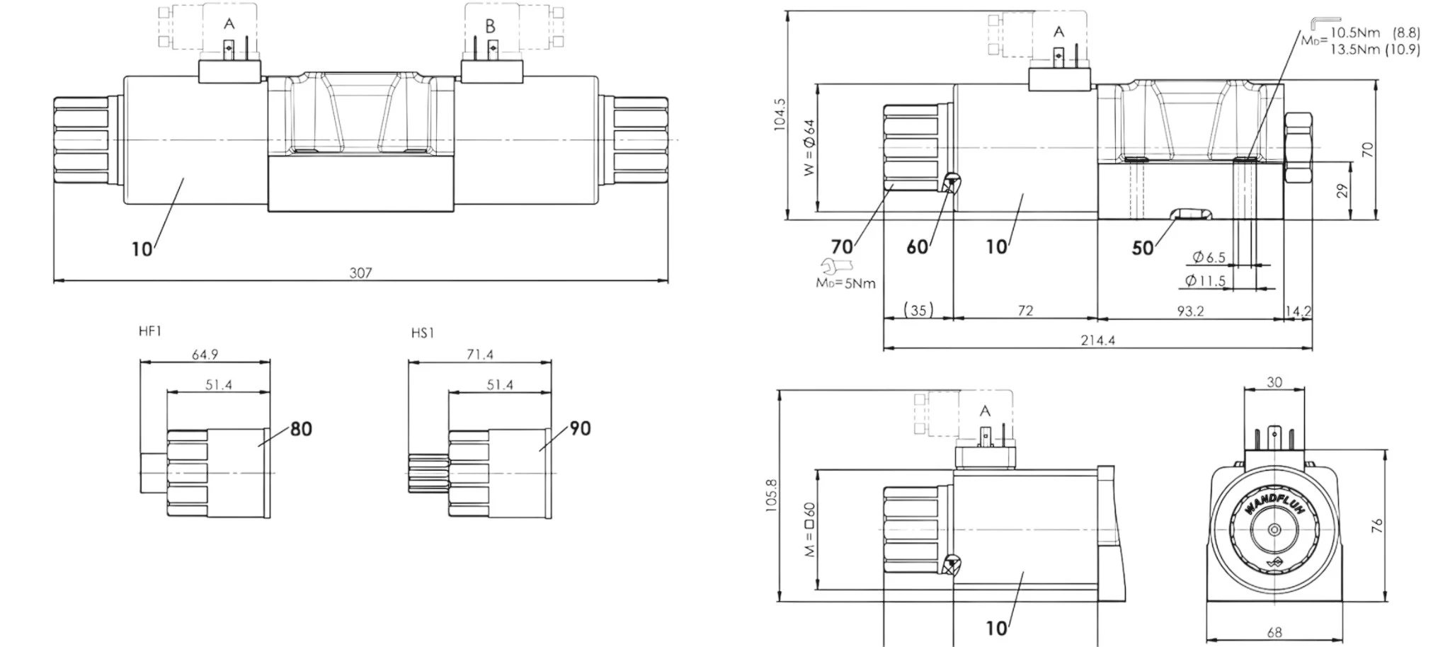 Title 2, Гидрораспределитель WWWFA06-ACB-D1HF1