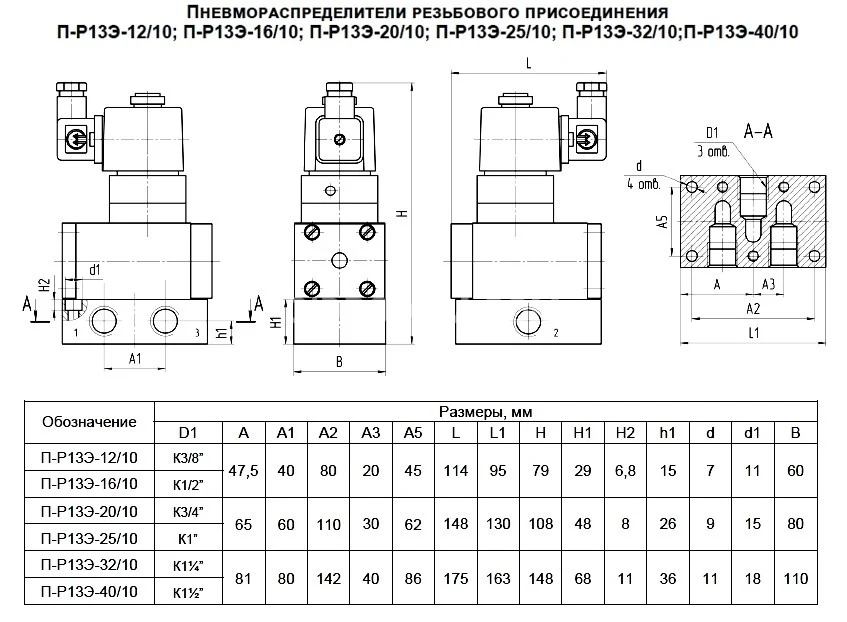 Title 1, Пневмораспределитель П-Р 13 Э 12/10