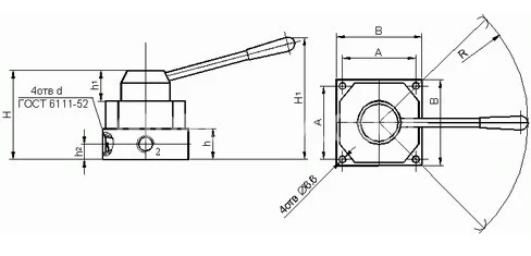 Title 2, Пневмораспределитель крановый В 71-22А