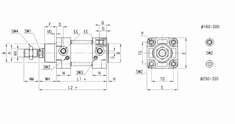 Title 1, Пневмоцилиндр 40M2L160А0250