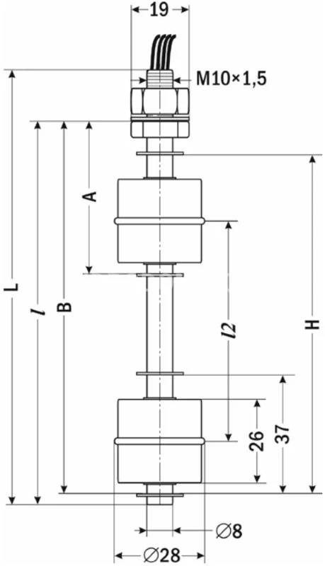Title 1, датчик уровня ПДУ-Н112-120-70