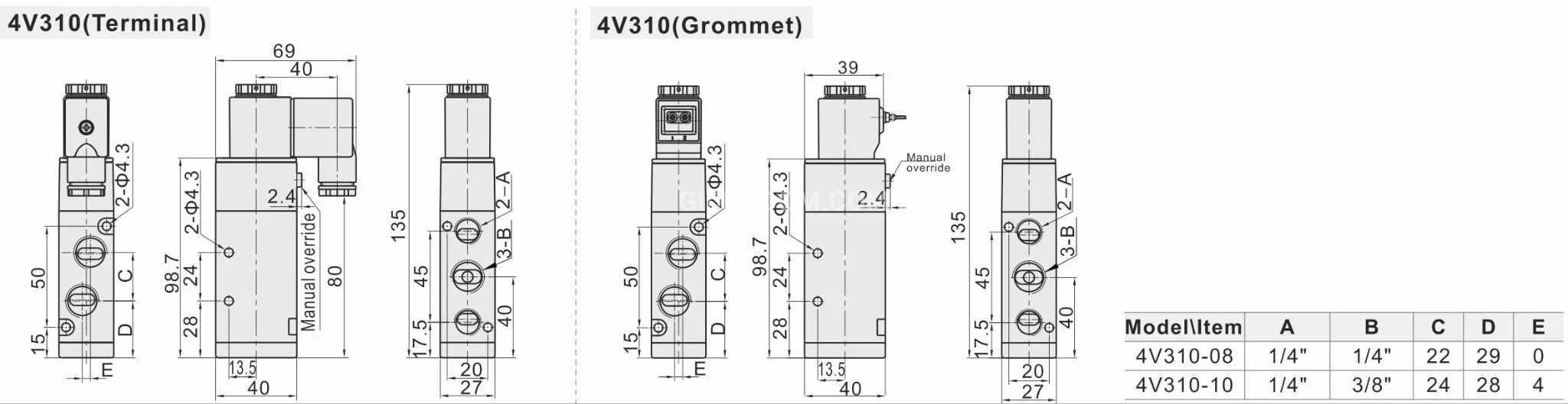 Title 2, Пневмораспределитель 4V310-10